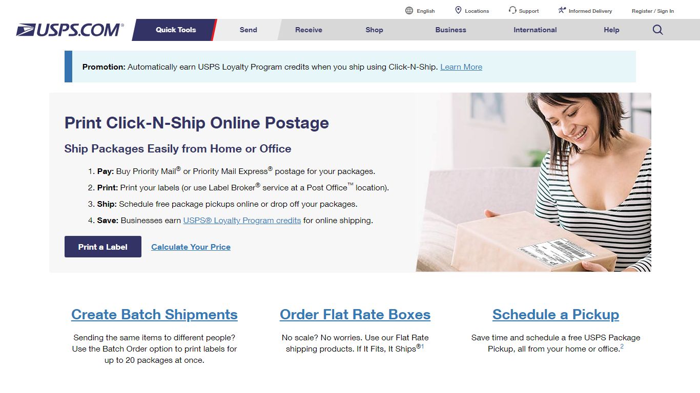 Online Shipping & Click-N-Ship | USPS